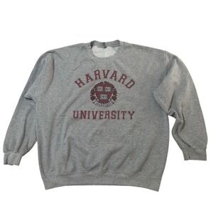Harvard University Sweatshirt Mens XL Gray Crewneck Pullover Ivy League Crest